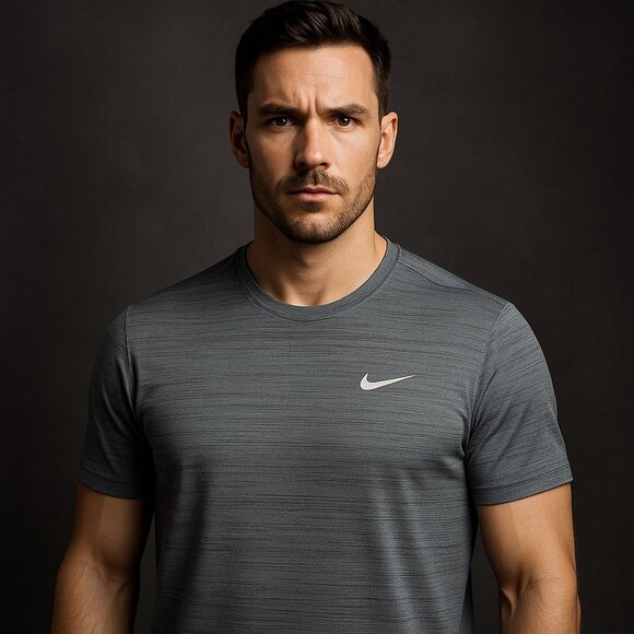 Nike Running Gray Dri-Fit Short Sleeve Performance Tee – Size XL - Picture 1 of 11